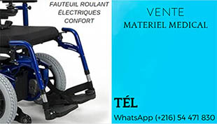 Vente de fauteuil roulant électrique Tunisie