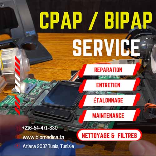 réparation et étalonnage de Tester les appareils CPAP, BPAP et APAP.